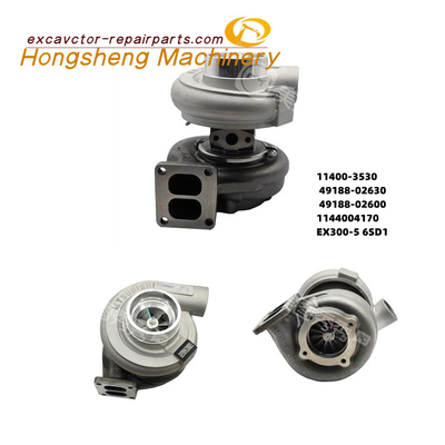 11400-3530 49188-02630 49188-02600 1144004170 Excavator Turbocharger Mesin Hitachi Ex300-5 6SD1