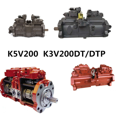 Kawasaki K5V200 Excavator Pompa Hidrolik K3V200DT / DTP Untuk Bengkel Mesin